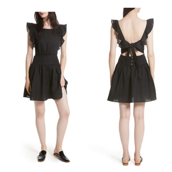 Free People Dresses & Skirts - Free People Erin Open Back Mini Dress Black Medium